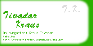 tivadar kraus business card